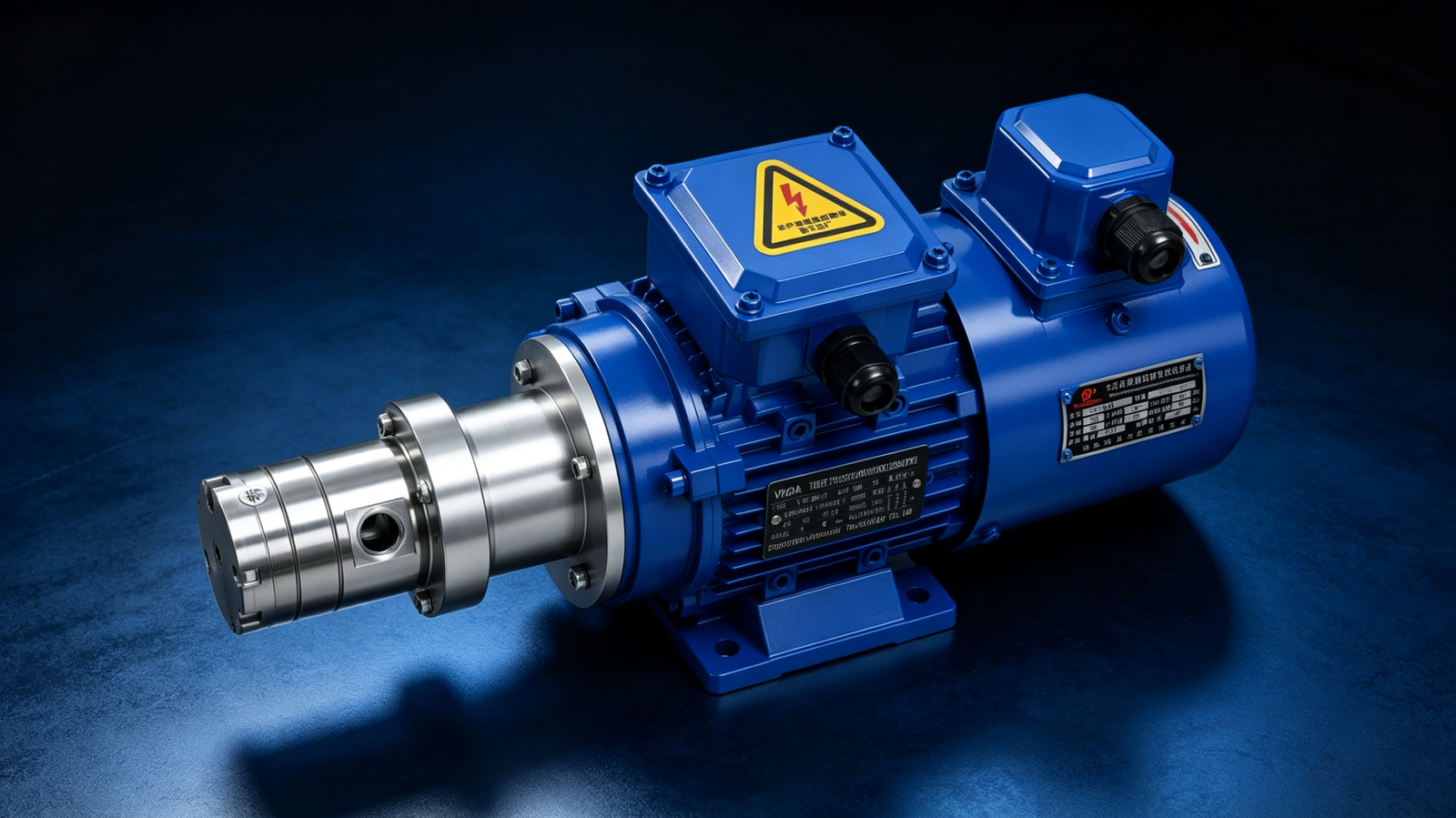 Mini magnetic drive pump with three-phase VFD motor