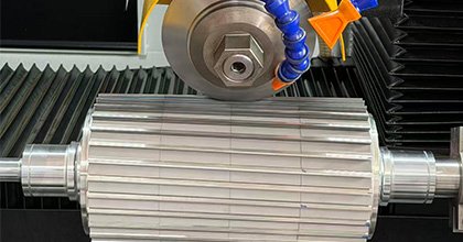 Rotor finish grinding after complete assembly