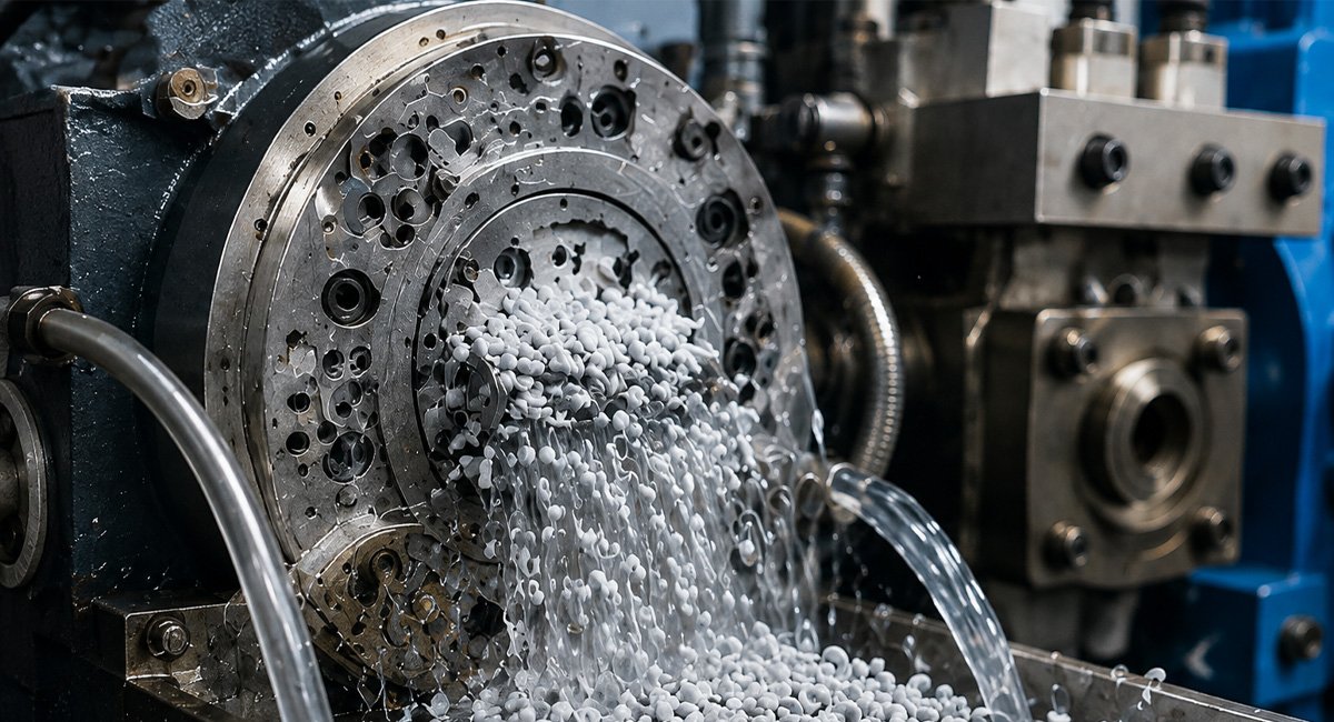 Water ring and underwater pelletizing system
