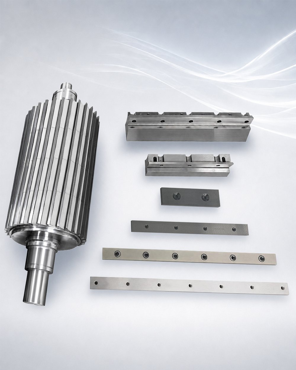Pelletizing rotor blades and rotor components